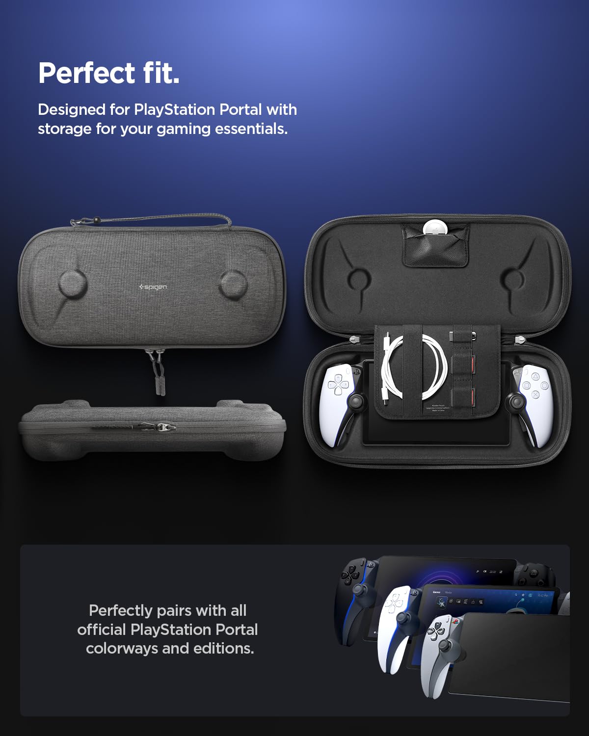 Spigen Klasden Tasche Kompatibel mit PlayStation Portal Remote Player Pouch Anthrazitgrau