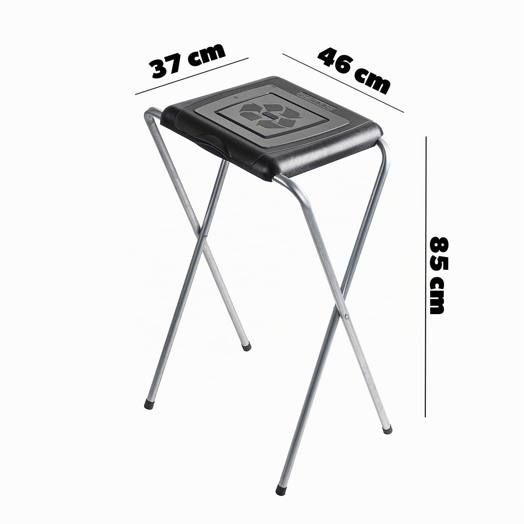 KADAX Porte-Sacs Poubelle pour Intérieur et Extérieur, Support Pratique et Efficace pour Les Sacs de Recyclage, Facilitant la Gestion des Déchets (Noir)