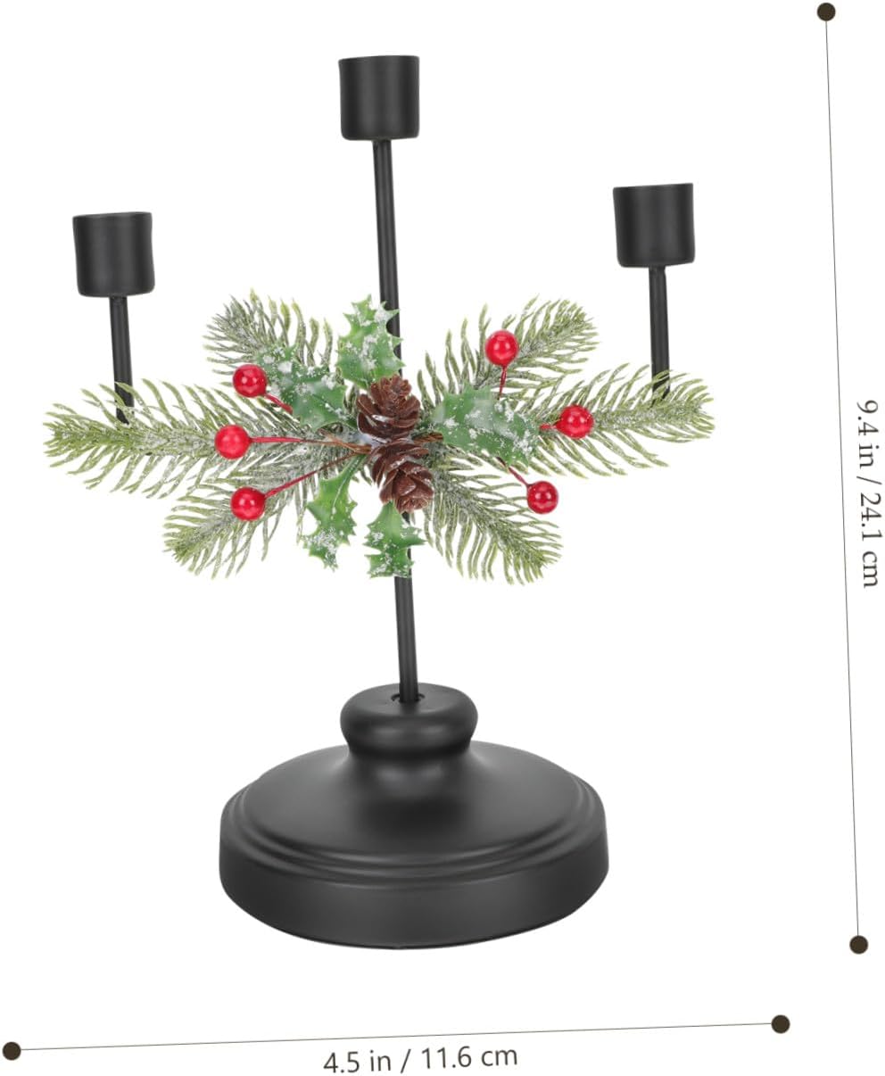 Levemolo Christmas Candle Holder Stand Decorative Candlestick for Festive Table Centerpiece Xmas for Parties and Gatherings Unique Design for Family and Friends