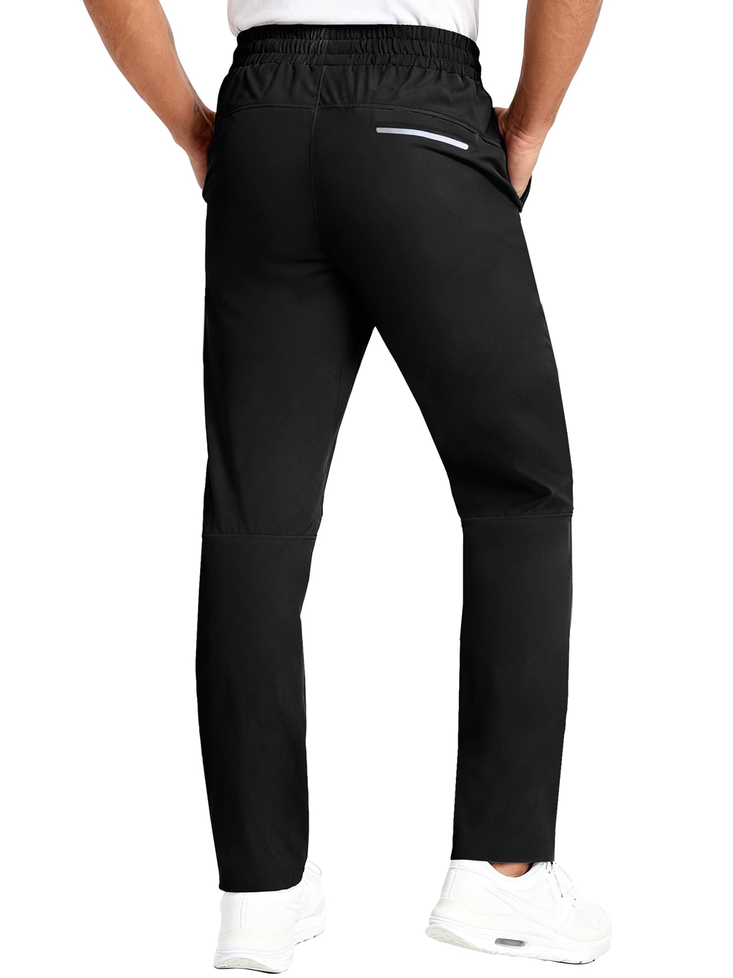 Lot de 1 ou 2 pantalons de randonnée légers et imperméables pour homme avec longueur d'entrejambe de 86 cm/81 cm, pantalon de trekking d'extérieur avec poches zippées