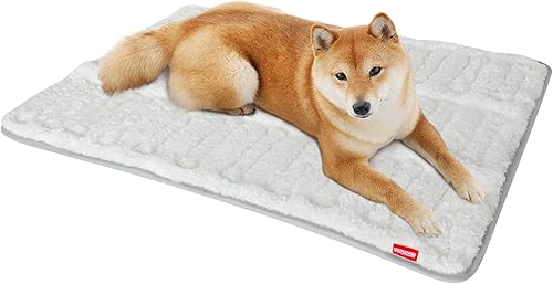 Tapete para cama de perro (36 x 23 pulgadas), almohadilla de felpa suave para cama de perro, lavable a máquina, tapete para dormir para perro con