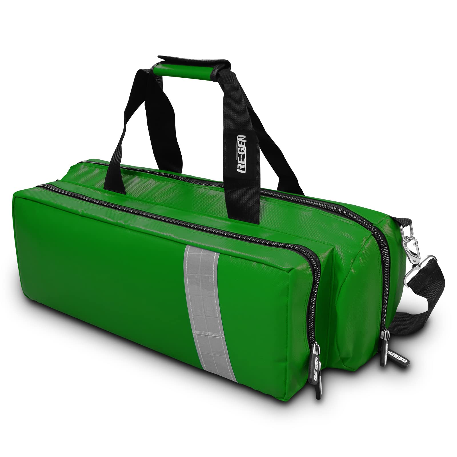 RE-GEN Oxygen Barrel Bag | Empty EMT First Responder Emergency Medic Canister Cylinder Storage Bag | Made from Easy-Clean Wipedown Canvas (Green)