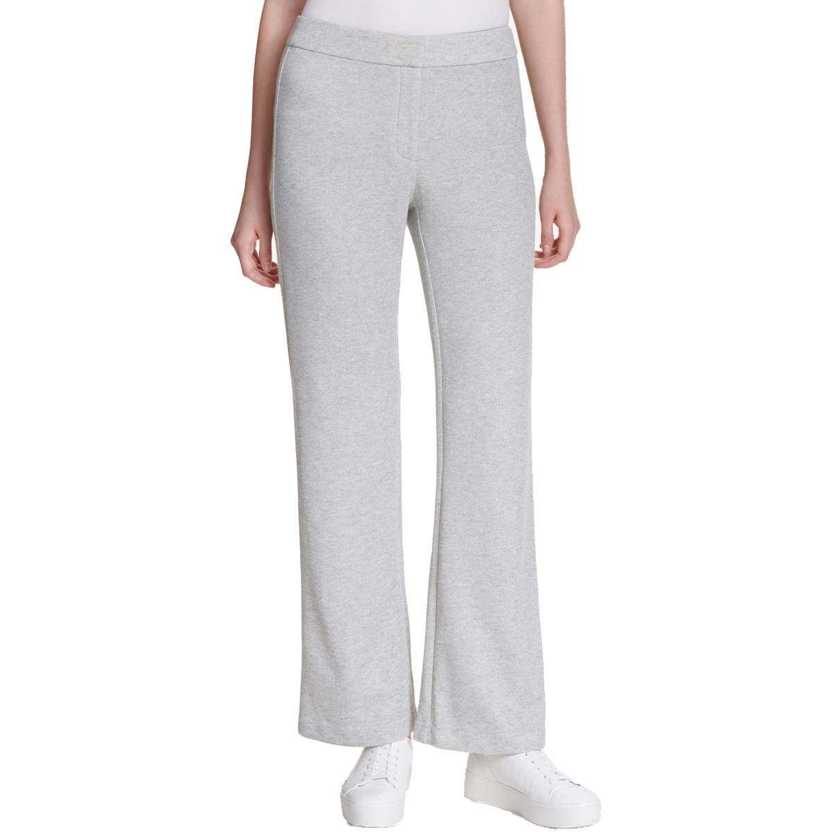 Calvin Klein Womens Heathered Casual Wide Leg Pants Grey 12