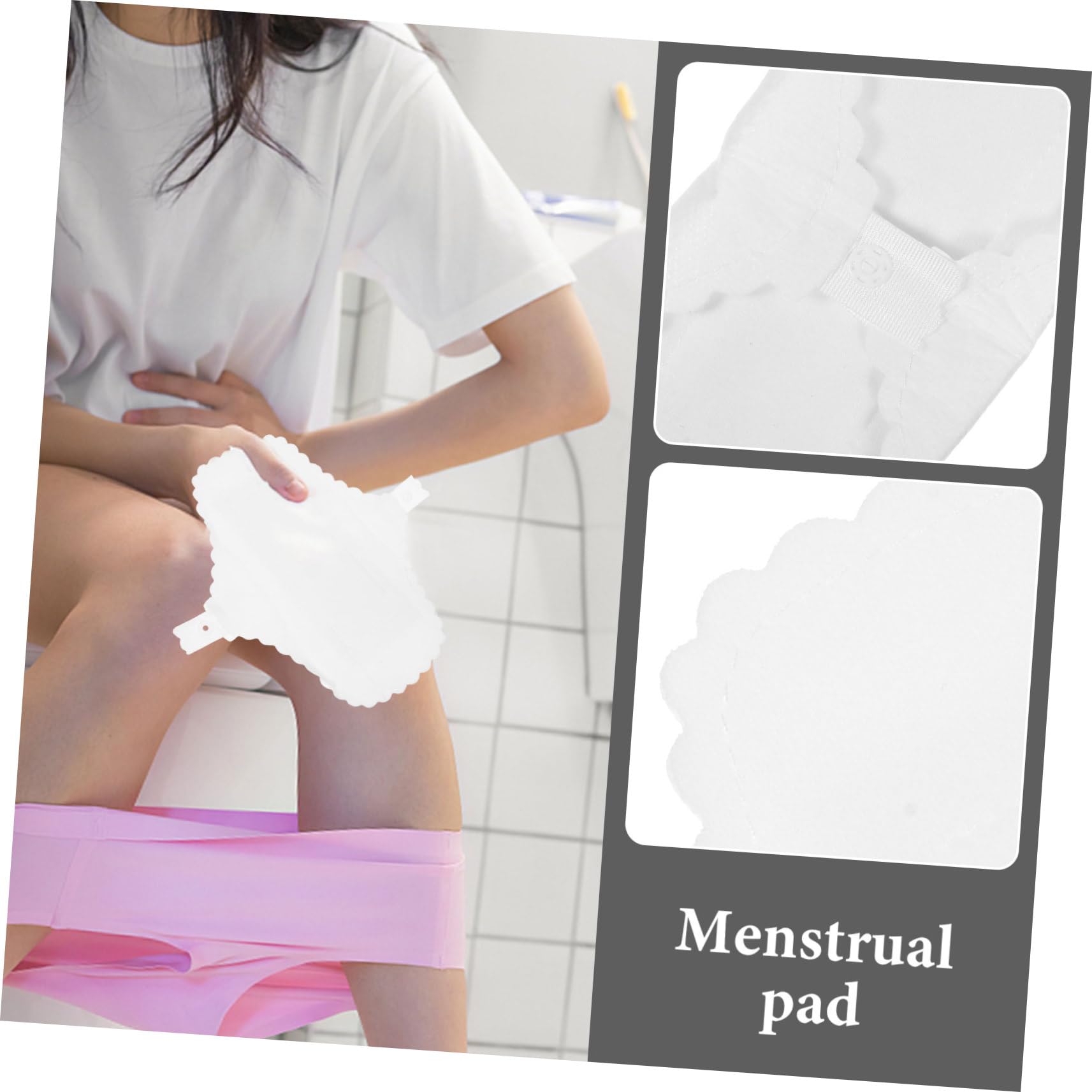 20stücke Wiederverwendbare Baumwollbinden Wasserdichtes Menstruationstuch Mit Spitzenrand Hygienepads Für Und Mädchen Leicht Zu Reinigen Und Wechseln