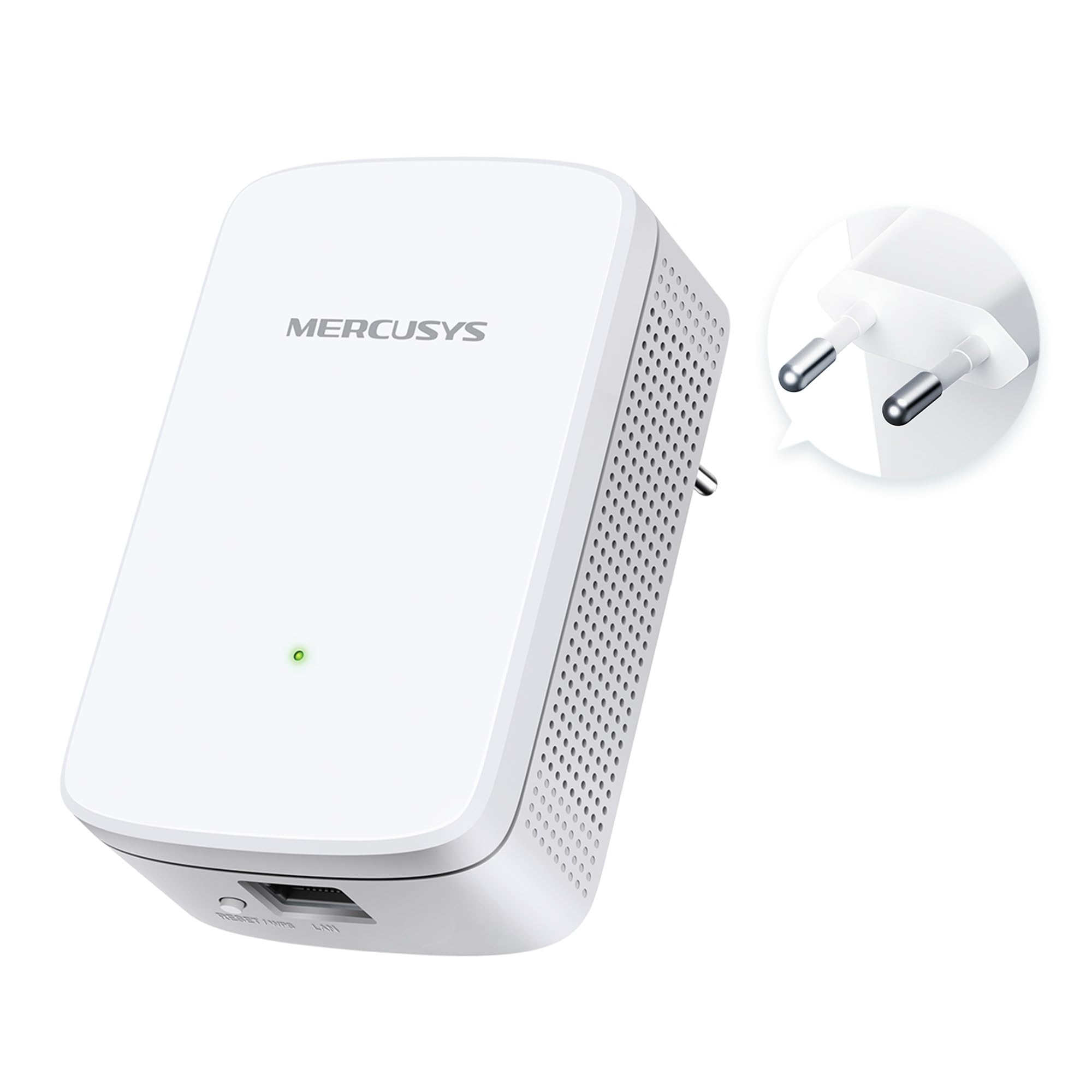 Mercusys TP-Link ME10 Ripetitore Wireless WiFi Extender e Access Point, Velocità Single Band 300Mbps, Porta LAN, Potenzia la tua Copertura Wi-Fi, Compatibile con Modem Router