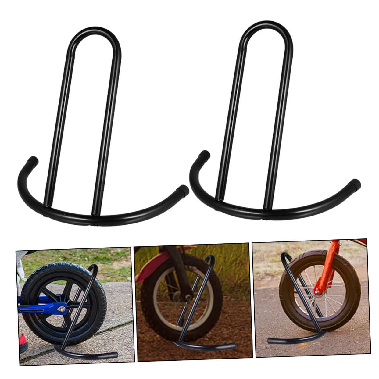Soporte de Estacionamiento para Scooter Desmontable 2 Piezas de Hierro