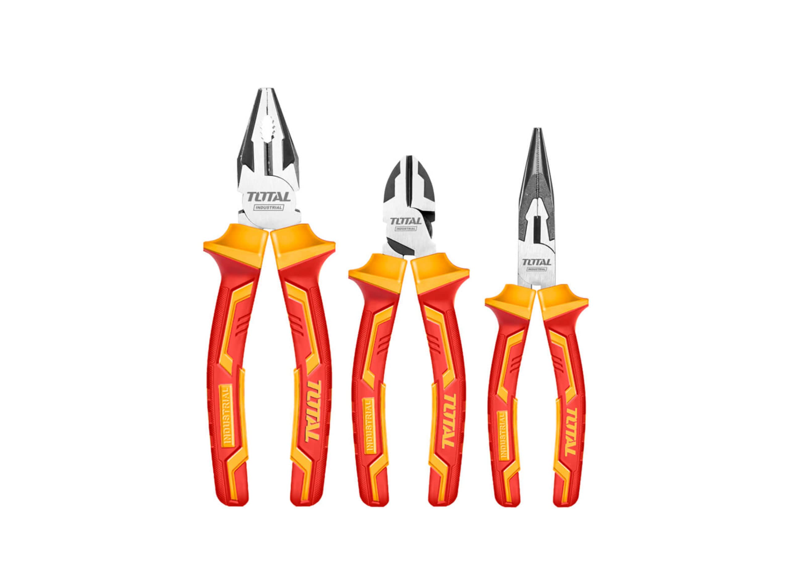 Total Insulated Pliers Set of 3, Black