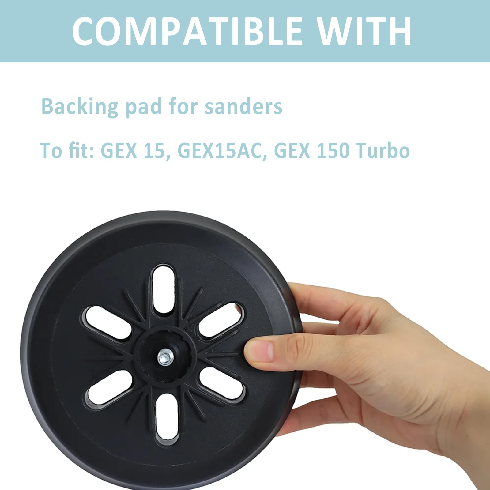 Plaque De Support (backing Pad) 150mm 6 Trous Pour Ponceuse Bosch GEX 150 AC / GEX 150 Turbo - Neuf
