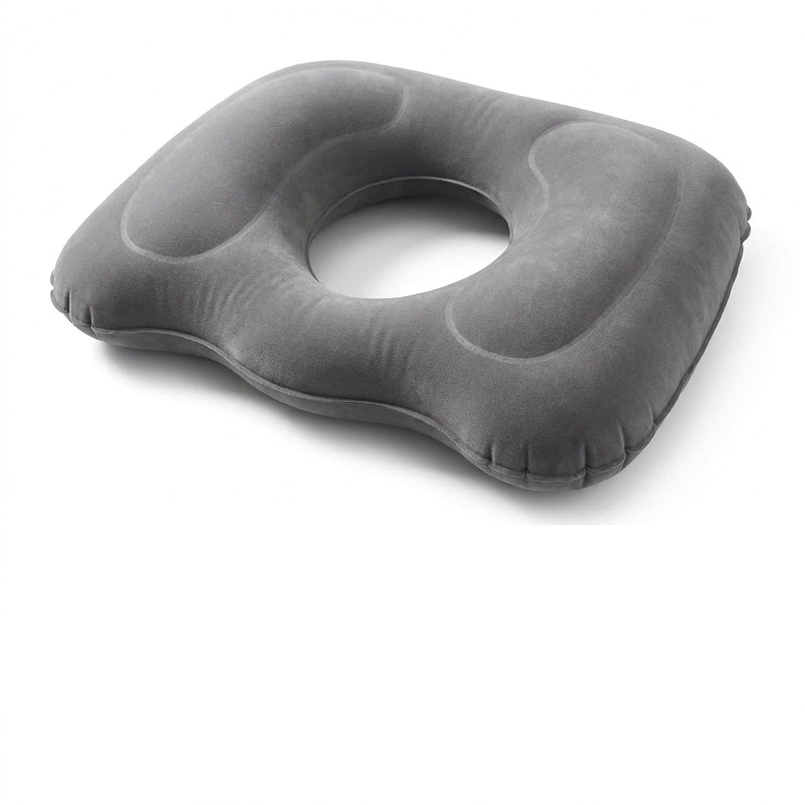 KxrTpx Hemorrhoid Cushion, Donut Pillow for Pressure Relief, Inflatable Ring Cushion, Rubber Ring to Sit on Medical, Piles Cushion with 46x40x12 cm Dimensions