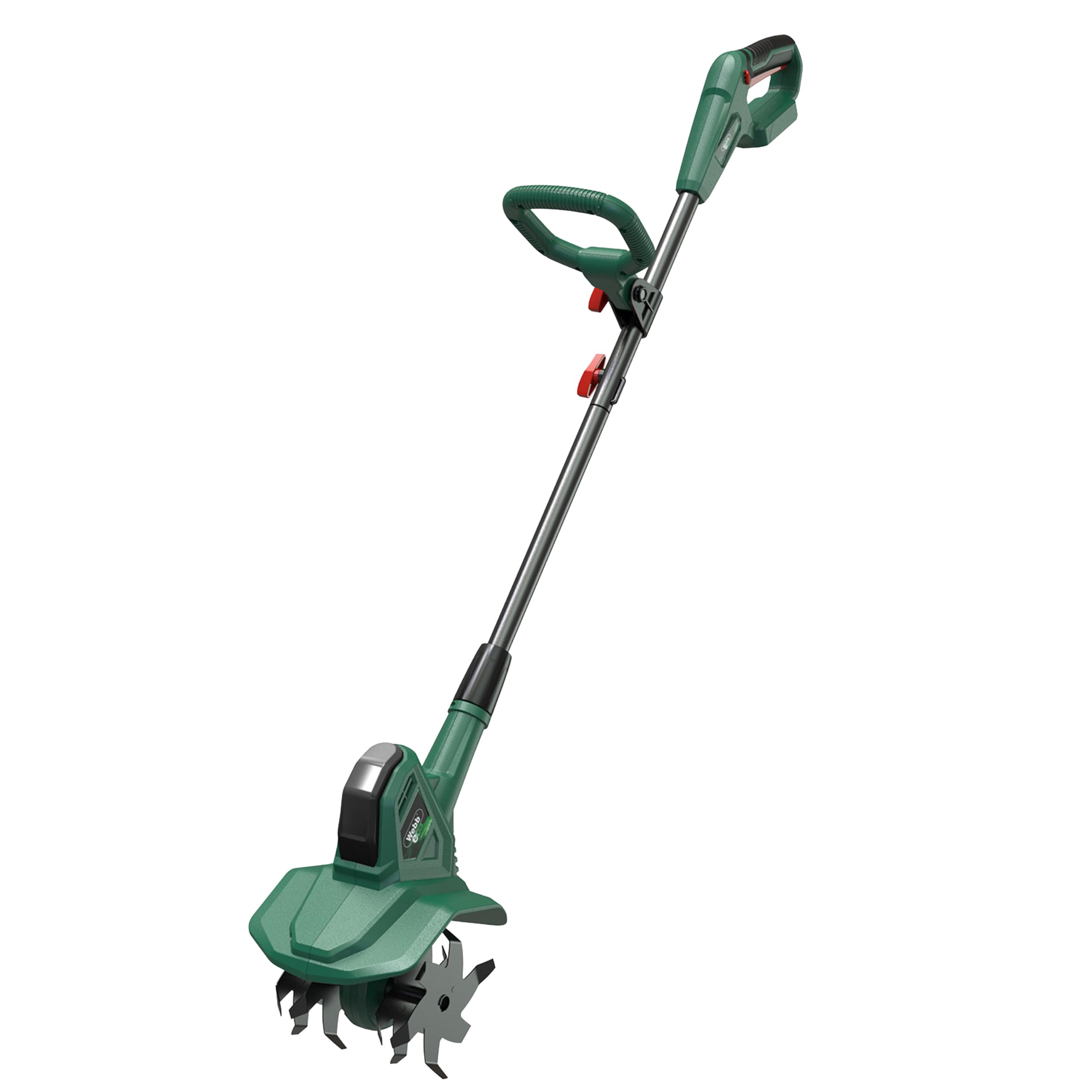 Webb Eco WEV20TILBARE Cordless 20v Electric Tiller with 19cm Tilling Width, 15cm Tilling Depth Battery and Charger - Tool Only