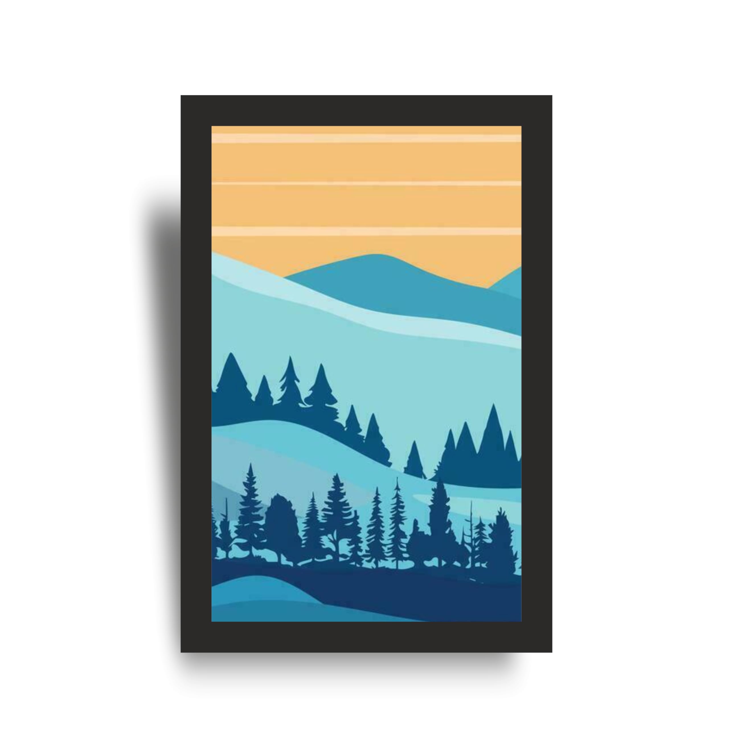 Serene Blue Hills Wall Art Set of 3