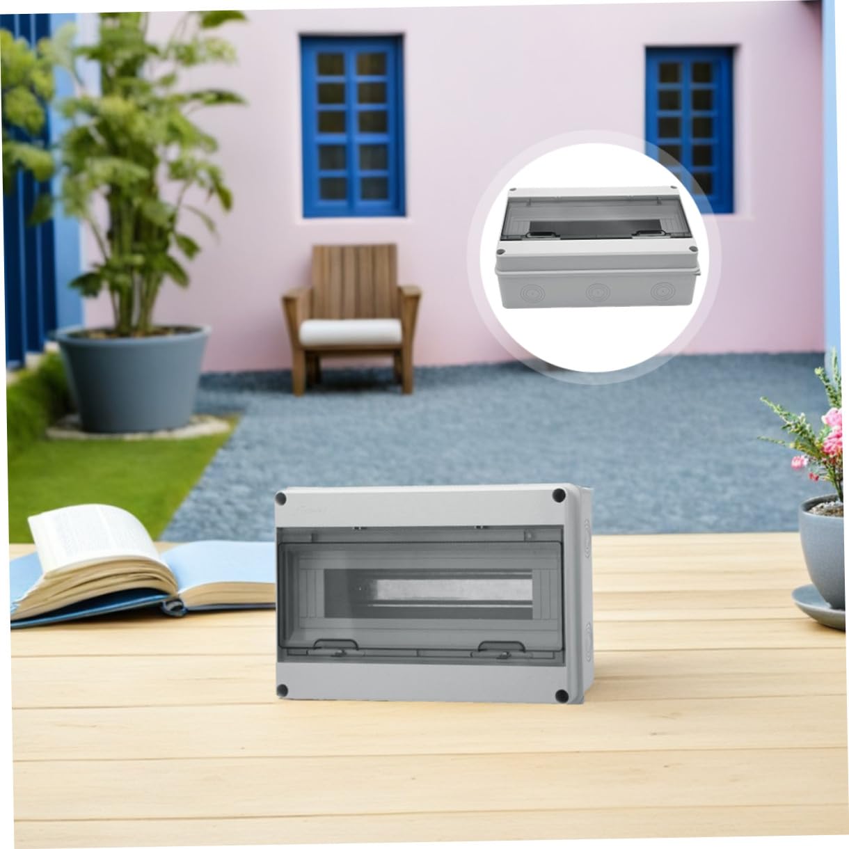 DOITOOL Scatola Elettrica Piccola in Plastica Resistente Ip65 15 Circuiti, Scatola di Distribuzione Interruttori Esterna per Uso Industriale e Domestico