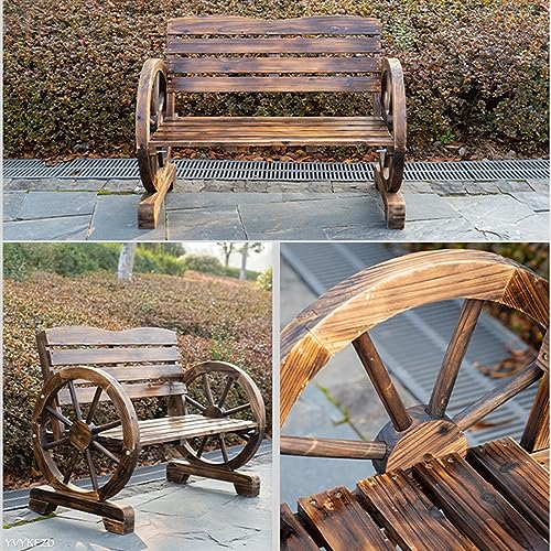 Banc de jardin extérieur en bois résistant aux intempéries pour parc