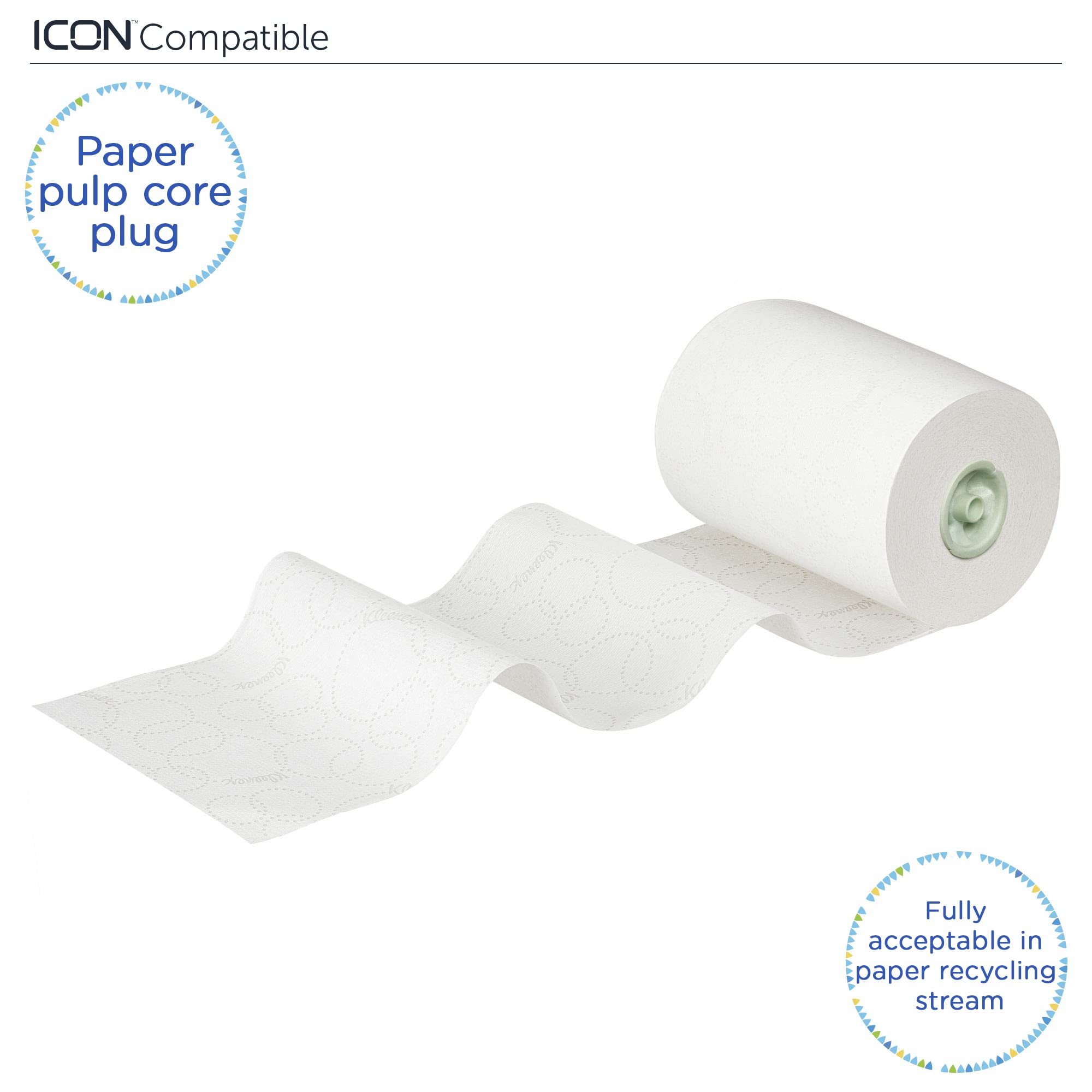 Kleenex Toallas de papel Slimroll 6648 – Toallas de papel E-roll, 6 rollos de papel blanco de 135 m (810 m)