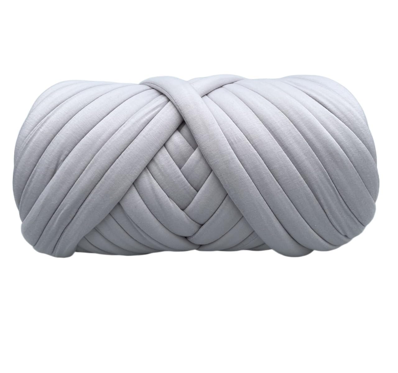 GUYANA Fieltro De Lana Roving de Bricolaje de 500G, Lana de algodón, Hilo de Ganchillo, Manta itinerante de Brazo Grande Suave, Hilo Grueso Tejido a Mano e Hilado Lana (Color : 500g Light Gray)