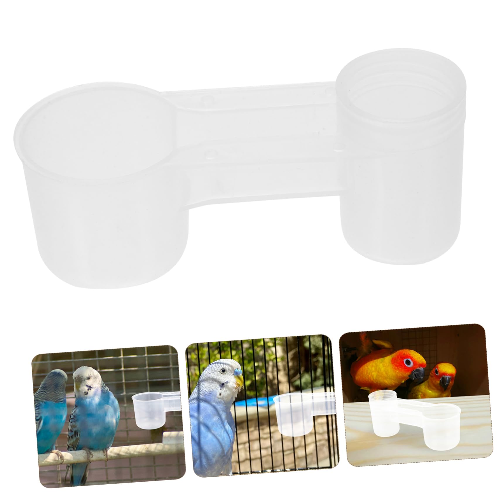 10 Pezzi Distributore Acqua per Uccelli in Plastica Bianco Doppia Porta Resistente e Facile da Pulire per Pappagalli e Piccioni in Casa o Negozio Animali