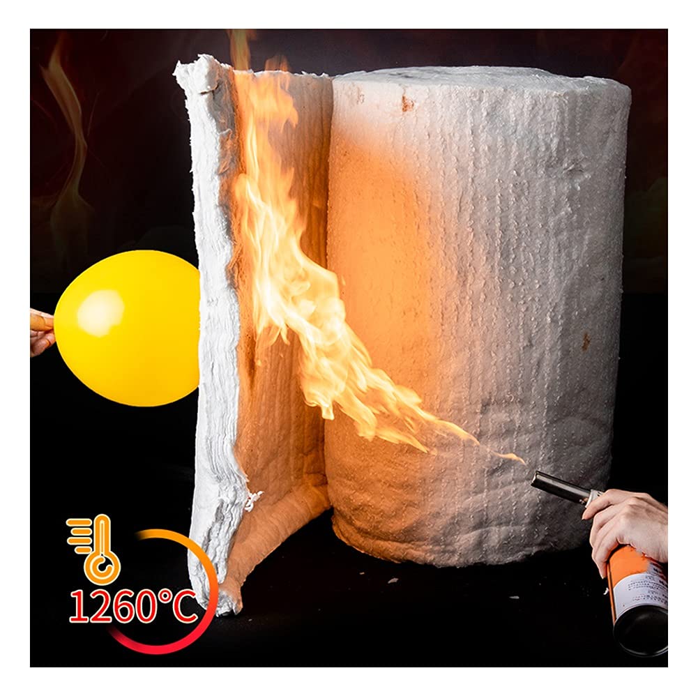 Manta aislante de fibra de cerámica, 20 mm de grosor, material ignífugo para forja, estufa de leña, chimenea, horno, lavavajillas, horno de pizza