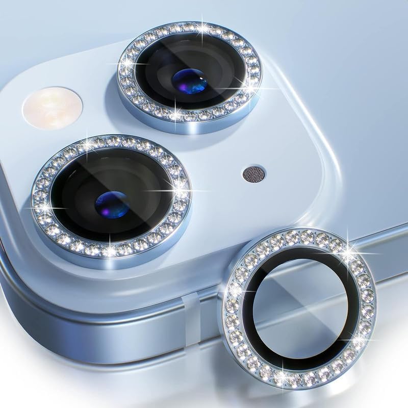 Lineoval Camera Lens Protector| Compatible for iPhone 15 / iPhone 15 Plus |Keep Lens Original Design | Shatterproof | 9H Tempered Glass Camera Cover | Screen Protector Accessories | Blue Diamond (B0CJNXJ127) Amazon Price History, Amazon Price Tracker