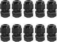 Vista 12 de RTNLIT Prensaestopas NPT de 1-1/4 pulgadas, conectores de cable de alivio de tensión de plástico de nailon ajustable impermeable con juntas