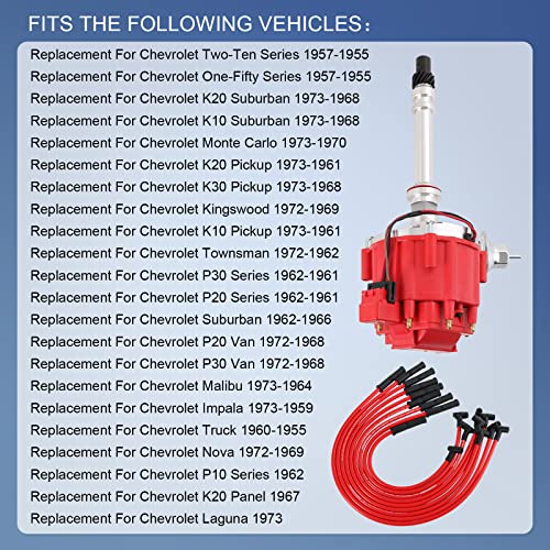 Jdmspeed New Hei Distributor With Spark Plug Wires Ignition Combo Kit Replacement For Chevy Sbc 350 Bbc 454 #TOP2