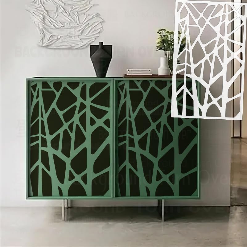 Pochoirs muraux polyvalents en forme de tronc d'arbre de 81 cm - Grand format réutilisable - Géant dimensionnel pour meubles pour peintures sur tissu S681