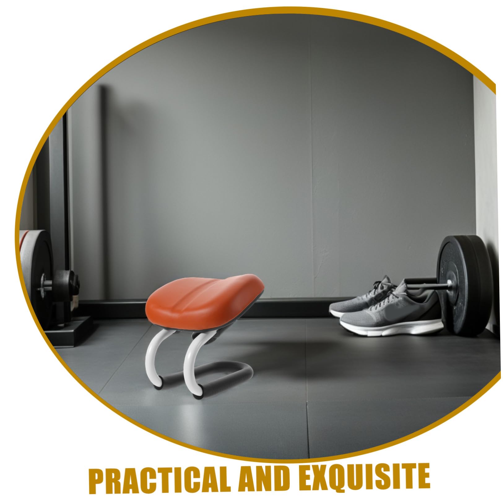 Panca da Meditazione Inginocchiata Regolabile Marrone, Portatile | Base Antiscivolo, Cuscino in Pelle Pu, per Sala Meditazione e Preghiera, Struttura Compatta 25,50x21,50x21,50cm