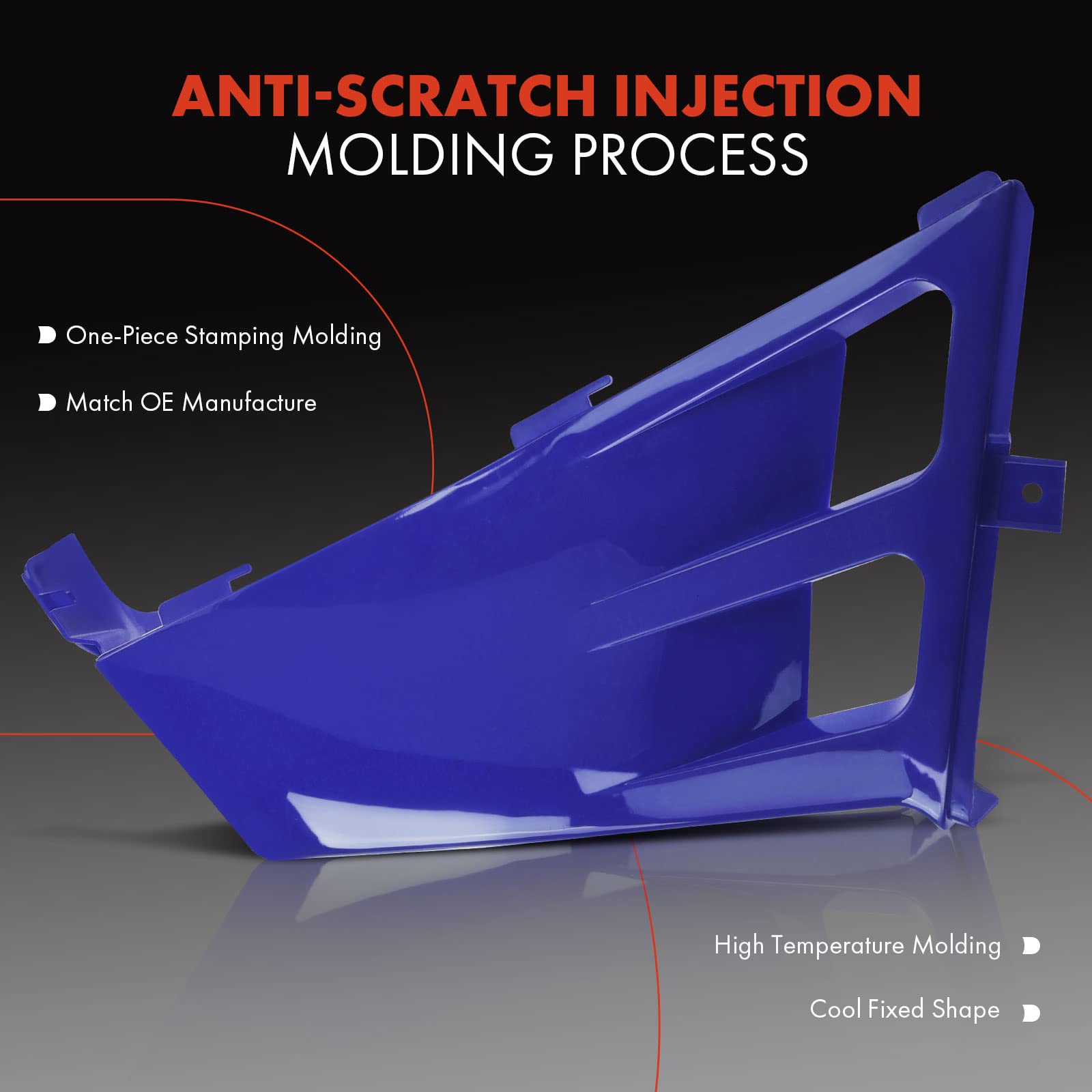 A-Premium Blue Plastic Gas Tank Side Covers with Grill Compatible with Yamaha Banshee 350 1987-2006 2-PC Set