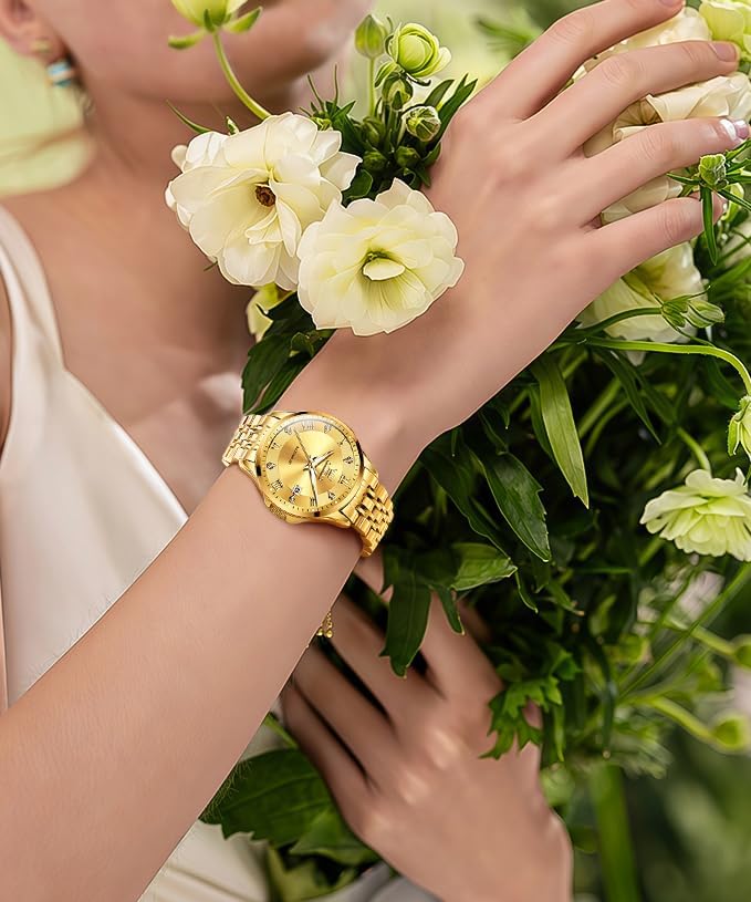 OLEVS Womens Automatic Watch Diamond Luxury Date Ladies Dress Classic Self Winding Wrist Watches Luminous Waterproof - Image 3