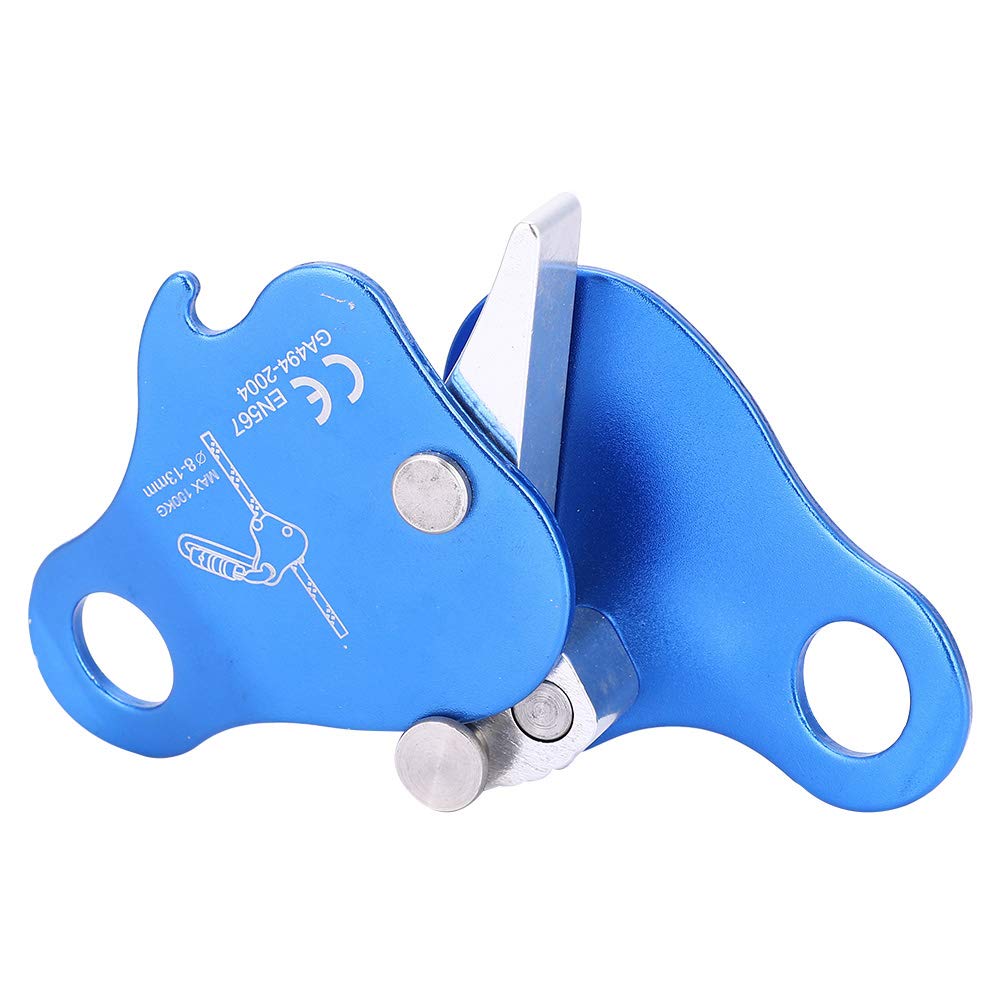 KIMISS Outdoor-Klettern Bergsteigen, Gear Aluminium Rope Grab Lock Seilgreifer Grigri Corda Protection Kits Blau