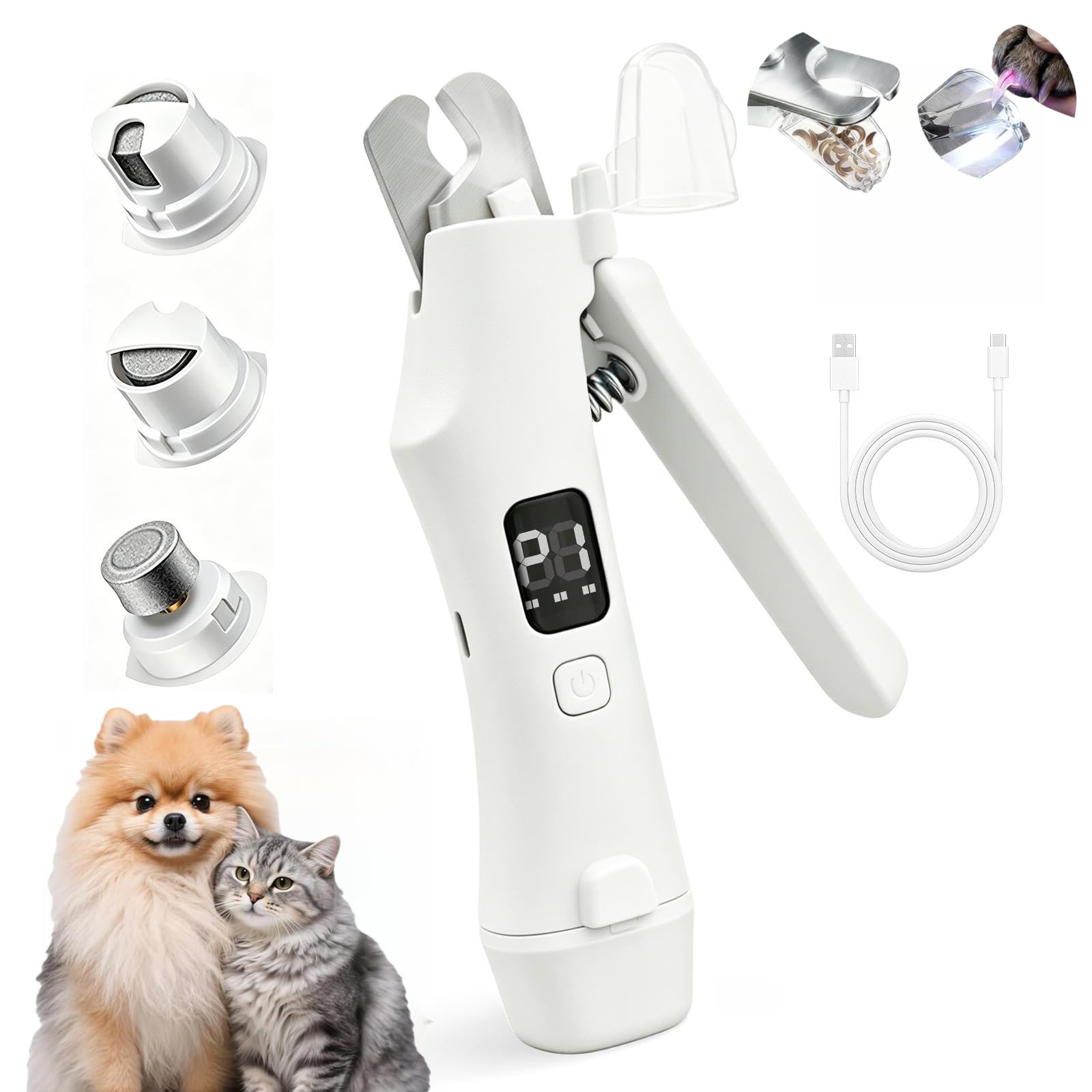 OttaFull 2-in-1 Dog Nail Clippers and Grinder