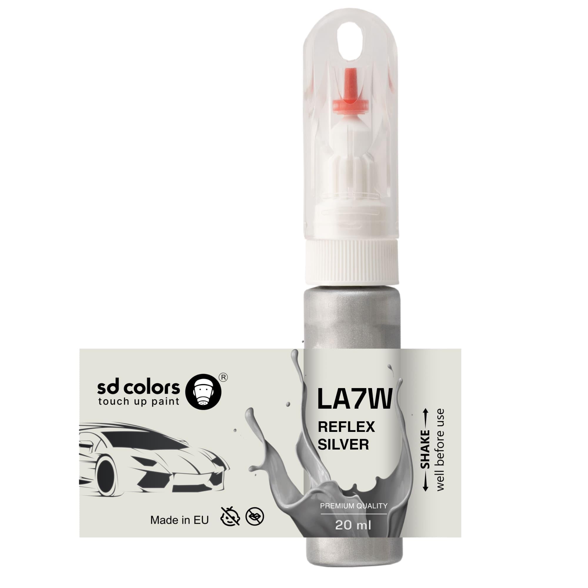 Sd Colors Just Paint Reflex Silver La7w A7w 8E Touch Up 20 Ml Paint Brush Repair Scratch Chip (Just Paint)