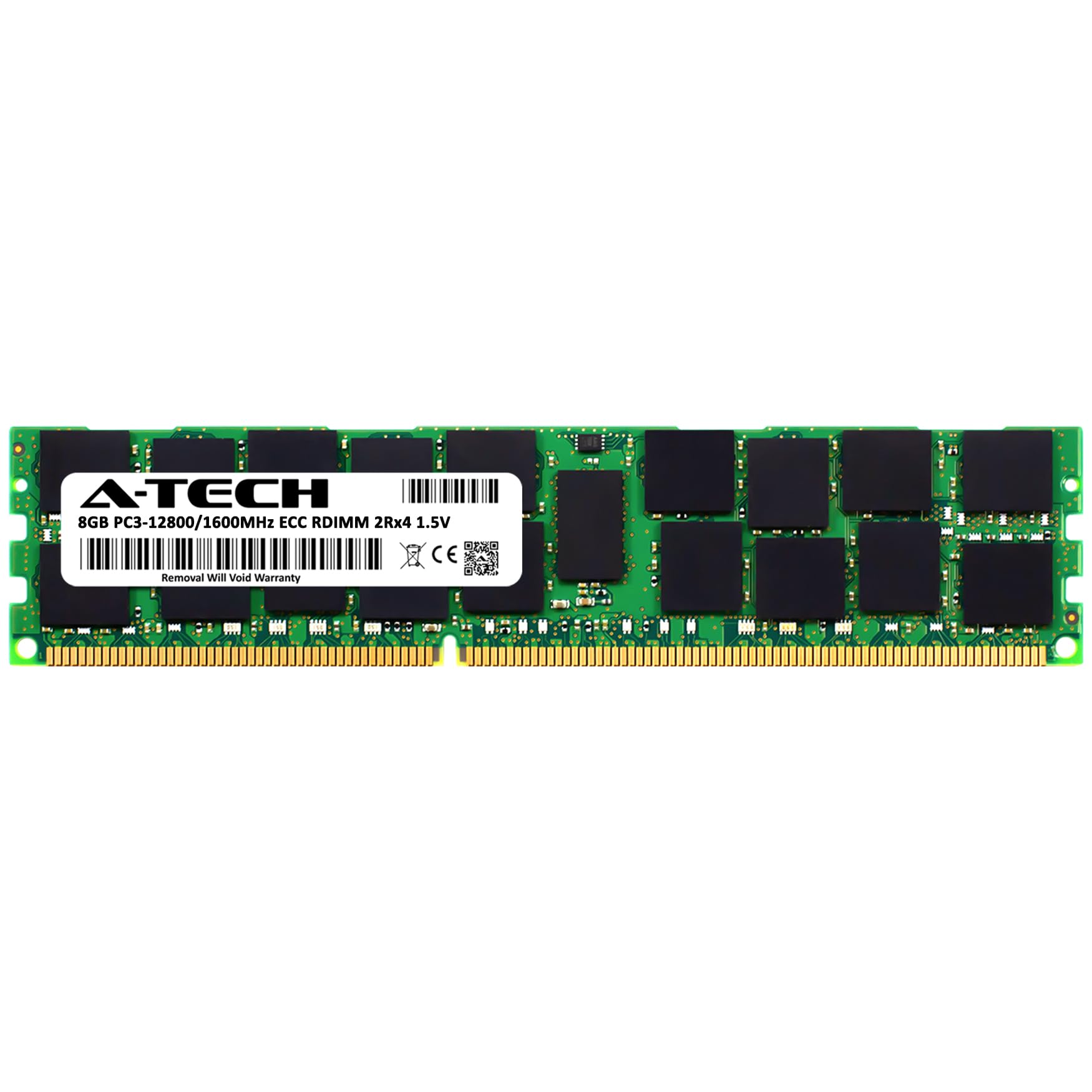 A-Tech 8GB DDR3 1600MHz PC3-12800R ECC RDIMM 2Rx4 Dual Rank 1.5V