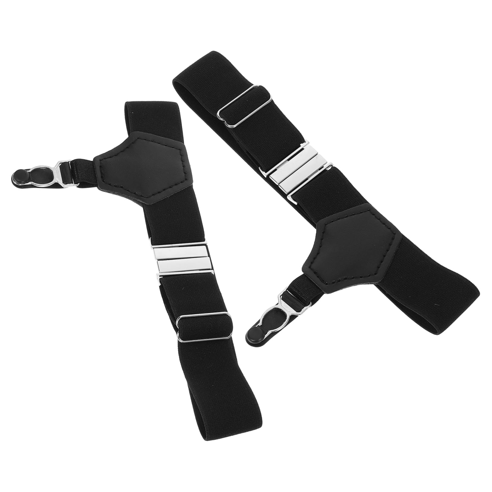 BESPORTBLE Pair Guys Elastic Garters for Men Sock Suspenders Men Sock Suspenders Brace Braces Adjustable Black