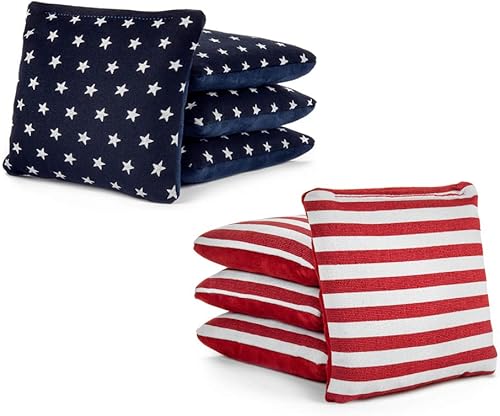 Tailgating Pros Juego de bolsas, saquitos Pro-Style, de doble cara, suave y adherente, con relleno de resina, de gamuza y lona de pato, juego de 8 a