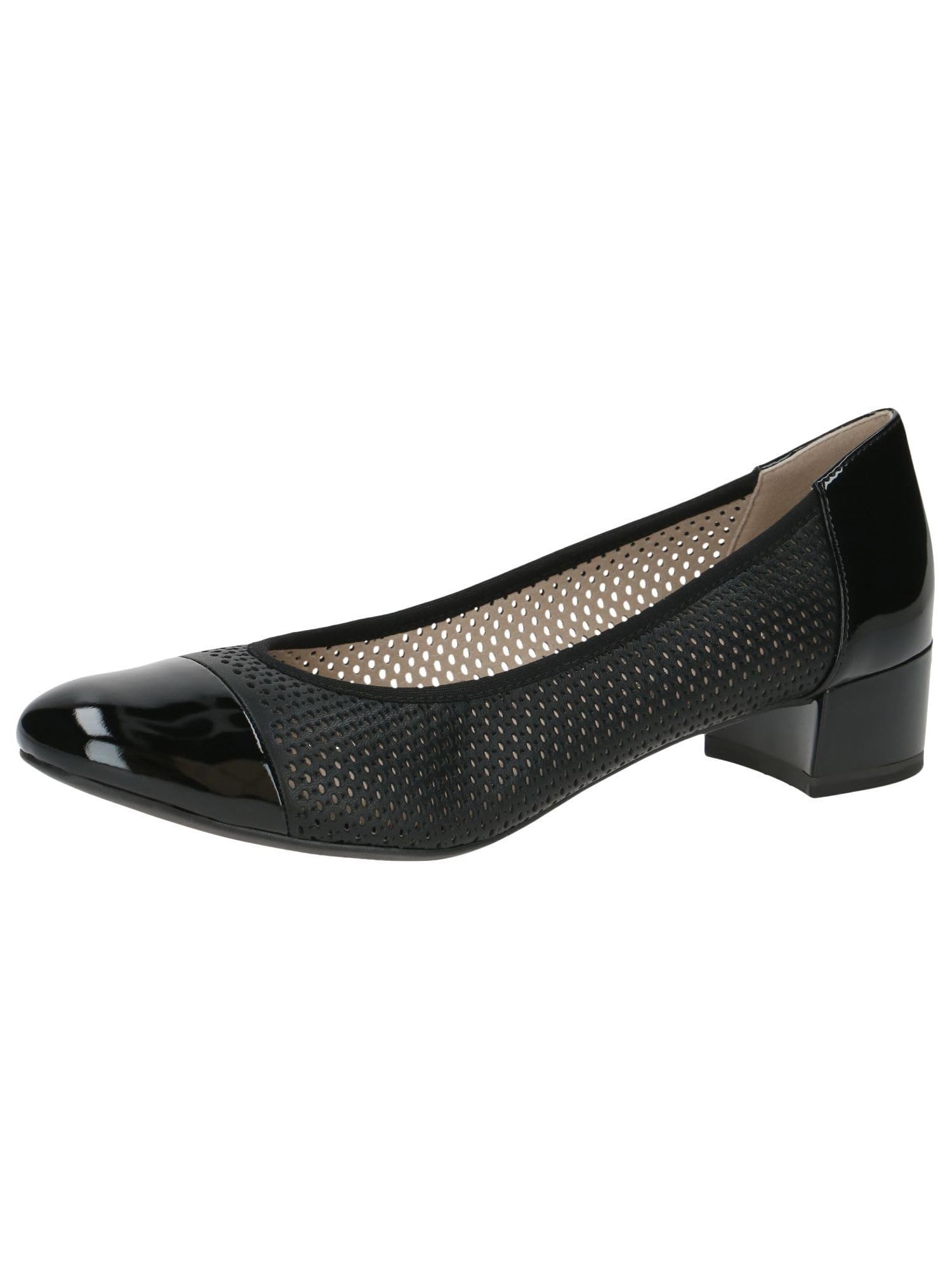 CAPRICE Damen Pumps mit Lochmuster Kleiner Absatz