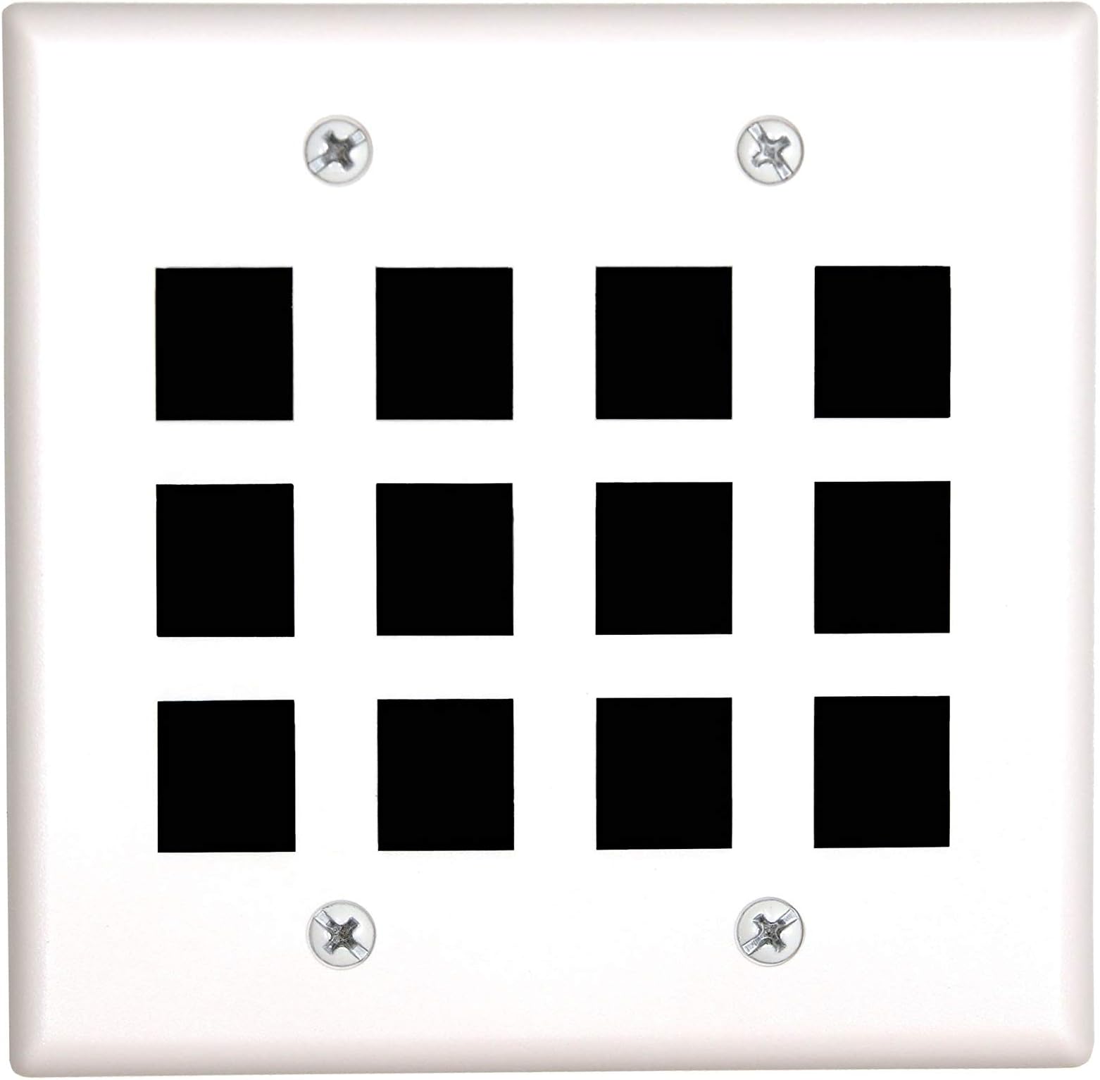 Networx Keystone Wall Plates (12 PORT, WHITE)