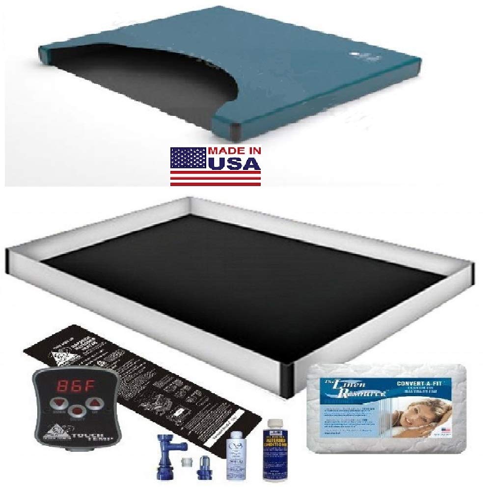 US Free Flow WATERBED Mattress/Liner/Digital Heater/Pad/Fill Drain/Conditioner KIT (Super Single 48x84 1USFFP4)