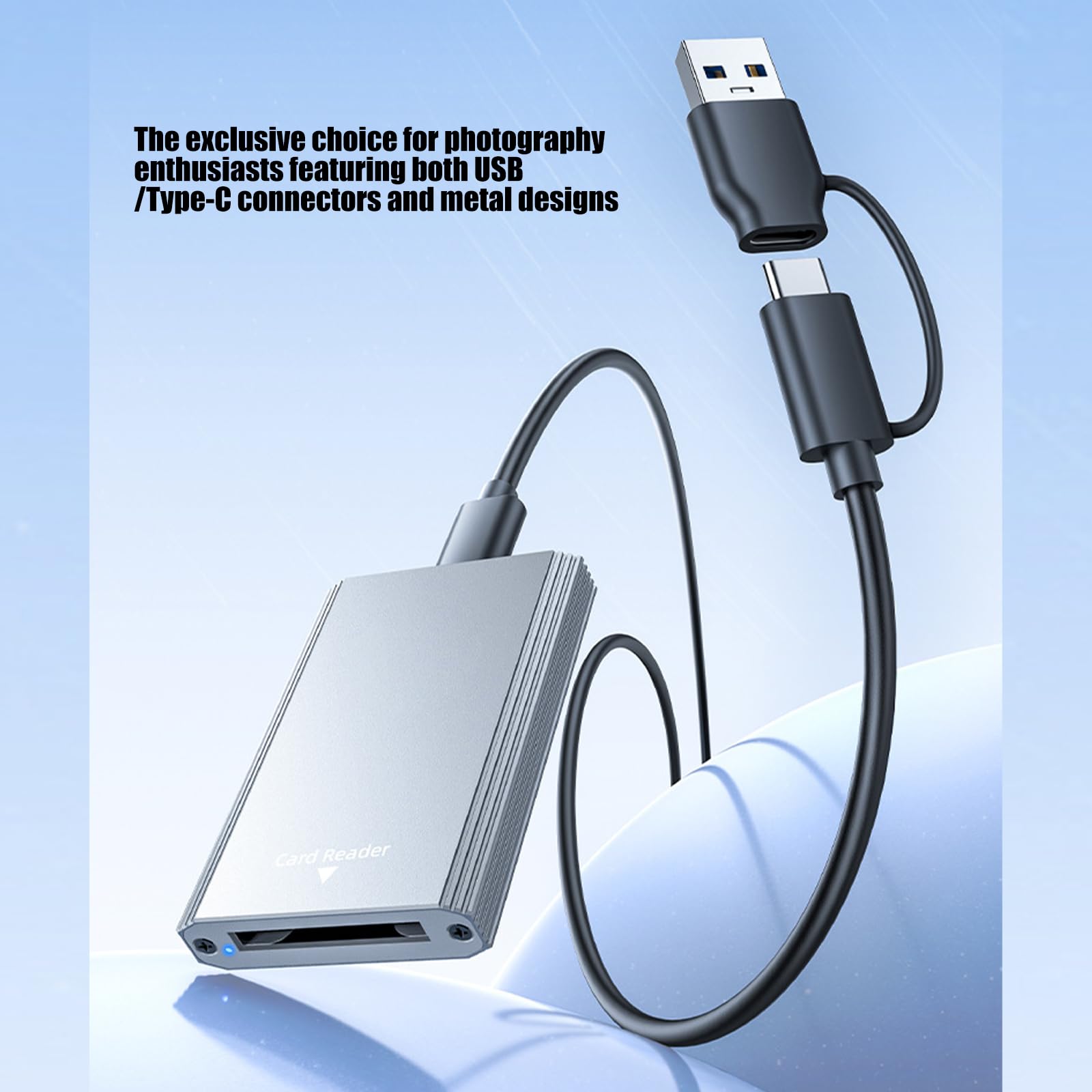Tipo lettore di schede di USB C 3,2 10Gbps della lega di alluminio CFE B per il trasferimento di dati di velocità veloce e