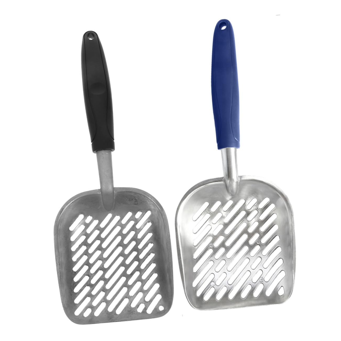 2 Lettiera in Metallo con Fori Grandi per Setaccio Efficiente Ergonomico Antiscivolo in e ABS Adatta i Lettiera per Pulizia e Duratura