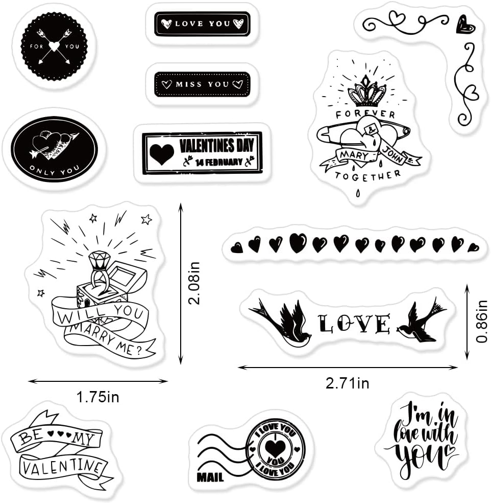 メーカー直売 バレンタイン クリアスタンプ カード作成やスクラップブッキング用品 バレンタインデー 結婚 言葉 透明ゴムスタンプ ペーパーカード フォトアルバム クラフト用品 Www Arrisalah Net