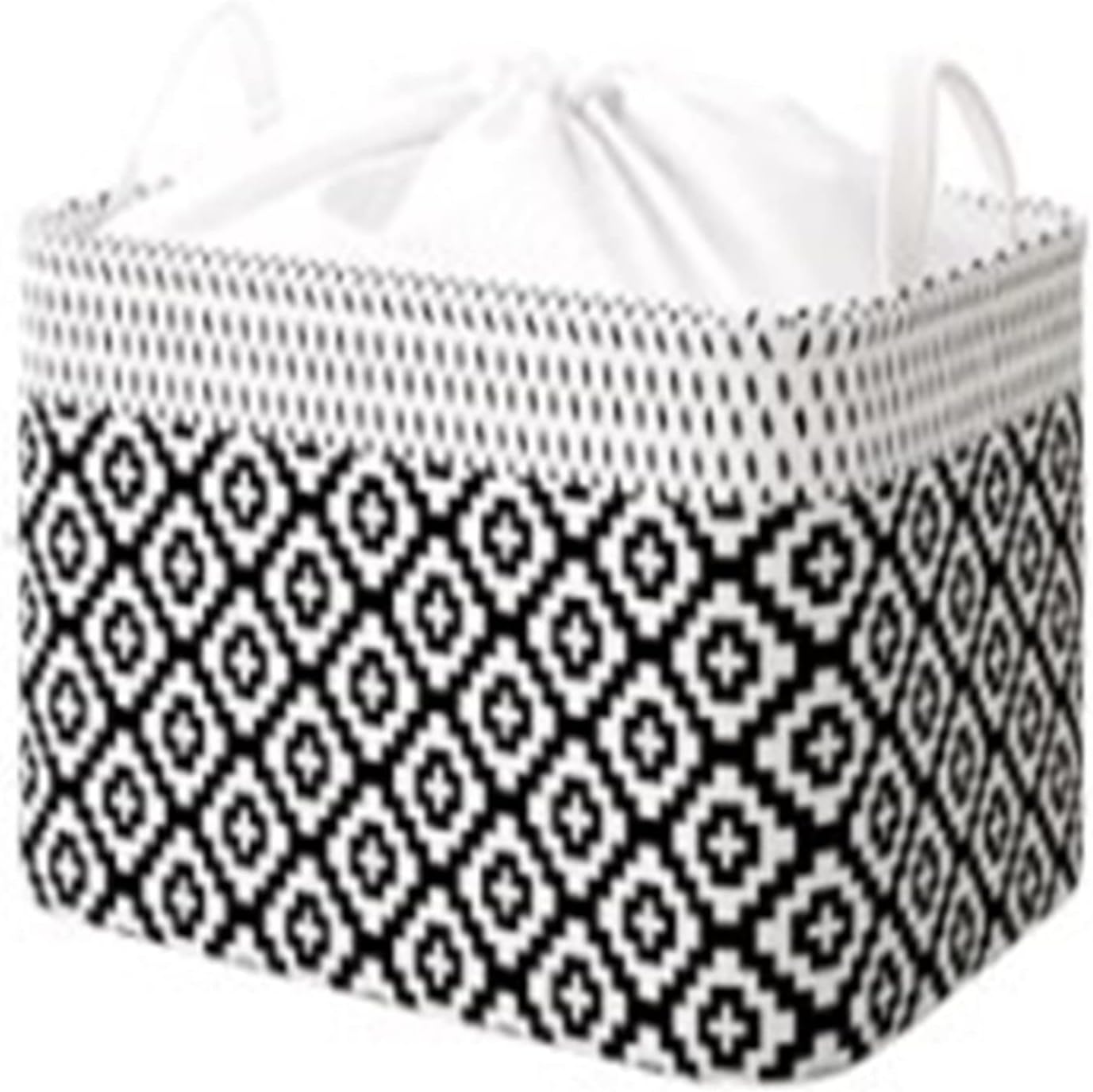 キャンバスシェルフバスケット 布貯蔵箱家庭用服バスケット服オーガナイザーバッグ25x40x30cm(Black)