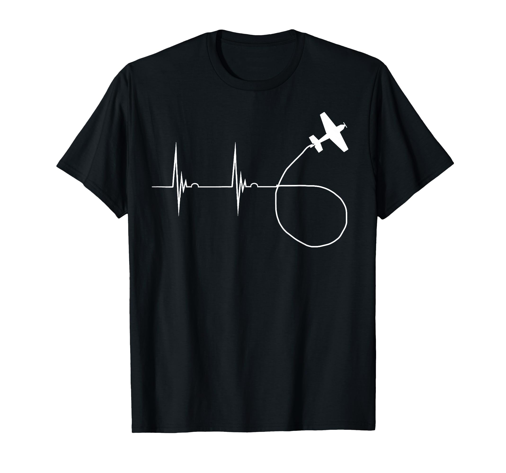 Flight Show Heartbeat ECG Pulse Artificial Flight RC Pilot Glider T-Shirt