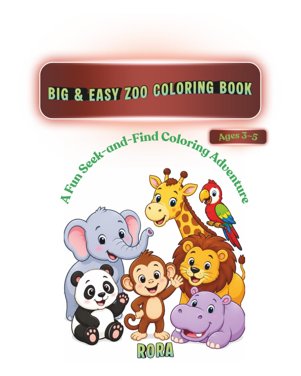 Big&Easy Zoo Coloring Book: A Fun Seek-and-Find Coloring Adventure