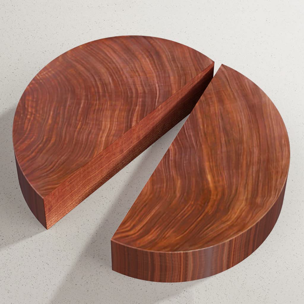 Planche À Découper Ronde en Bois pour Boucher, pour La Cuisine, avec Poignées, Robuste, pour La Viande Et Les Légumes, 39 Cm/15,3 Pouces,50cm/19.6in