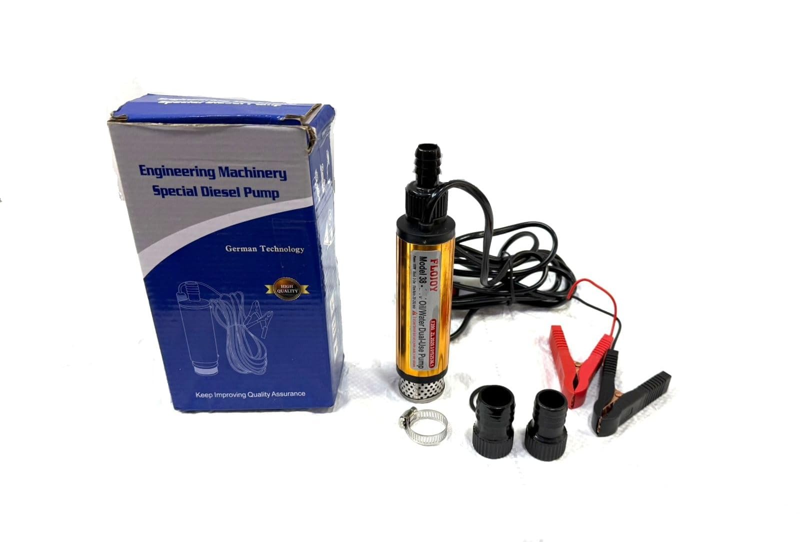 12V Submersible Diesel/Oil/Water Pump – 100W 38mm Dia with Filter | 25L/min Flow, 3–4M Lift | Includes 3 Nozzles | Portable Transfer Pump for Refilling Cans, Automotive, Marine & Agricultural Use-image-45