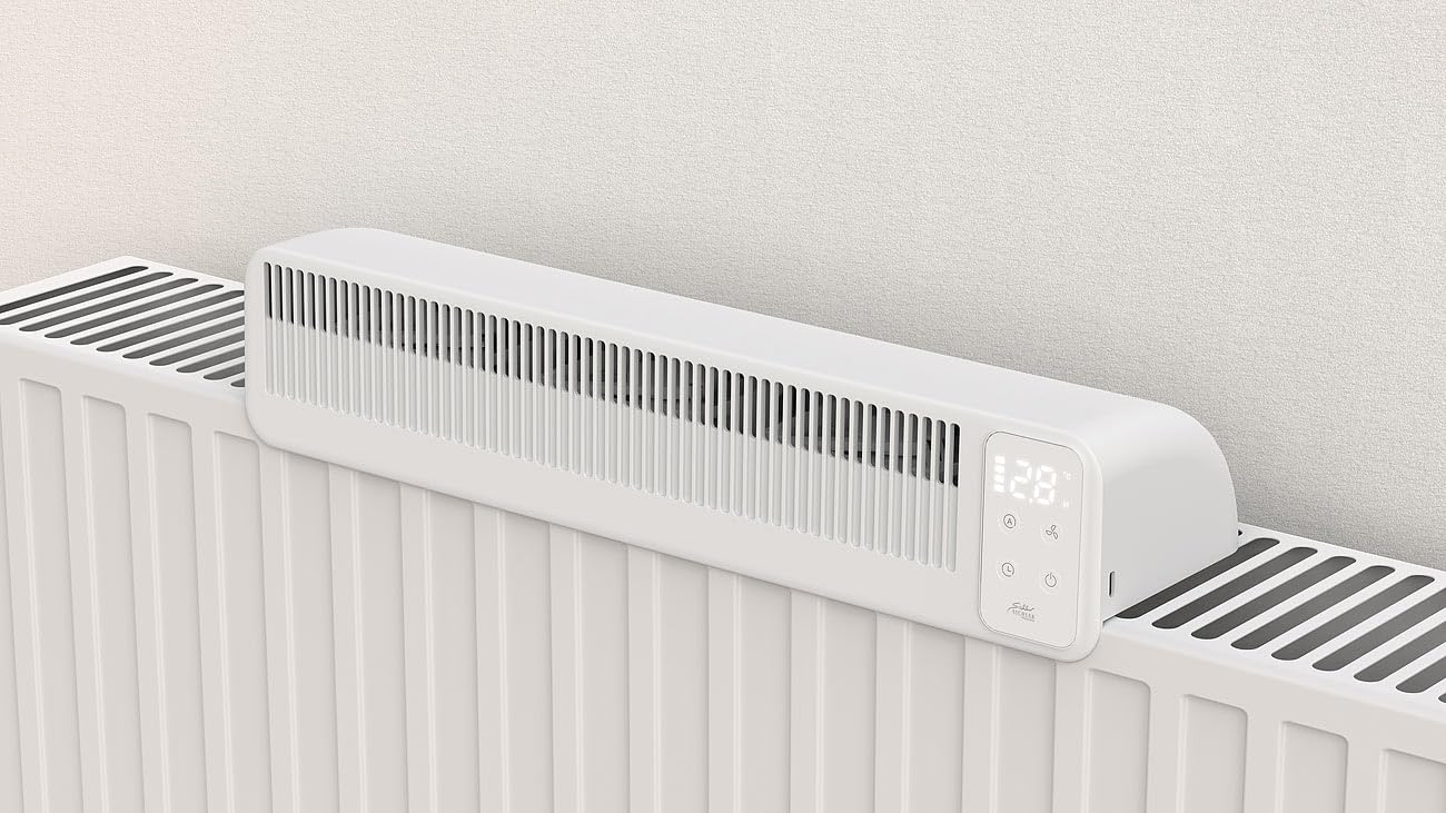 Sichler Haushaltsgeräte Heizkörperventilator: Automatischer Heizkörper-Akku-Ventilator, 3-stufig, 41 cm, USB (Heizung Ventilator, Heizung Lüfter, Auto)