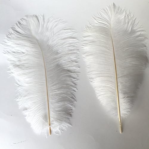 Miniatura 3 de Shekyeon 12-14 pulgadas 118-138in plumas de avestruz para centros de mesa de boda paquete de 10 blanco