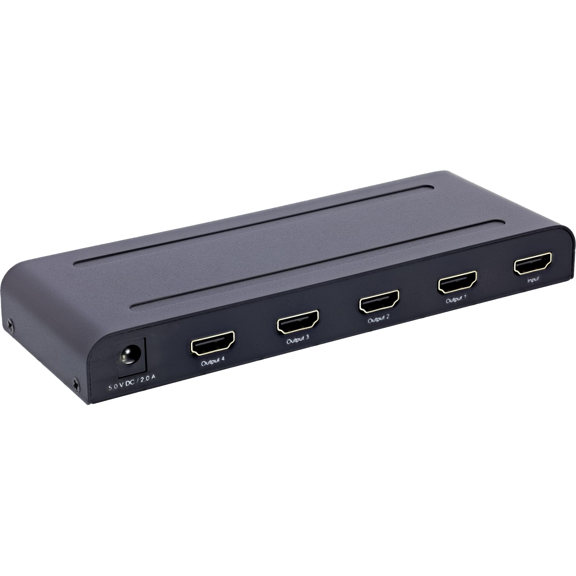 InLine® Splitter HDMI a 4 scomparti, 4K UHD @60Hz, HDMI 2.0, HDCP 2.2, Deep Color, Plug and Play, per TV, monitor, proiettore, 65010K