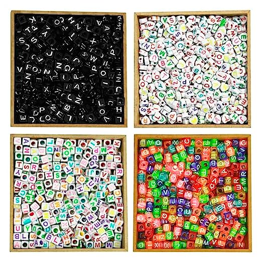 Miçangas Para Pulseira - Letras - C/1000 Peças M43 - Nybc