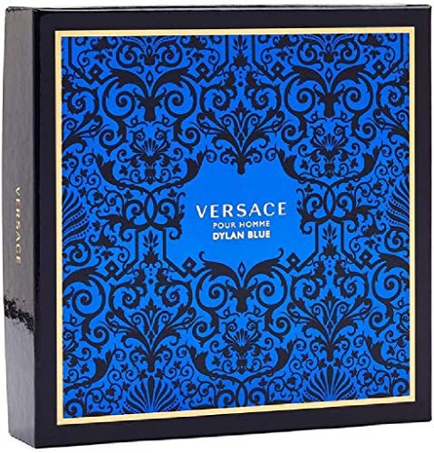 Versace Pour Homme Dylan Blue by Versace Gift Set - 1.7 oz Eau De Toilette Spray 1.7 oz After Shave Balm 1.7 oz Shower Gel Men